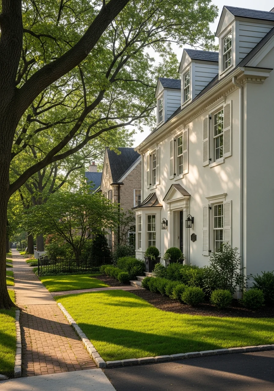 Hinsdale home detail showing high-quality craftsmanship and architectural refinement.