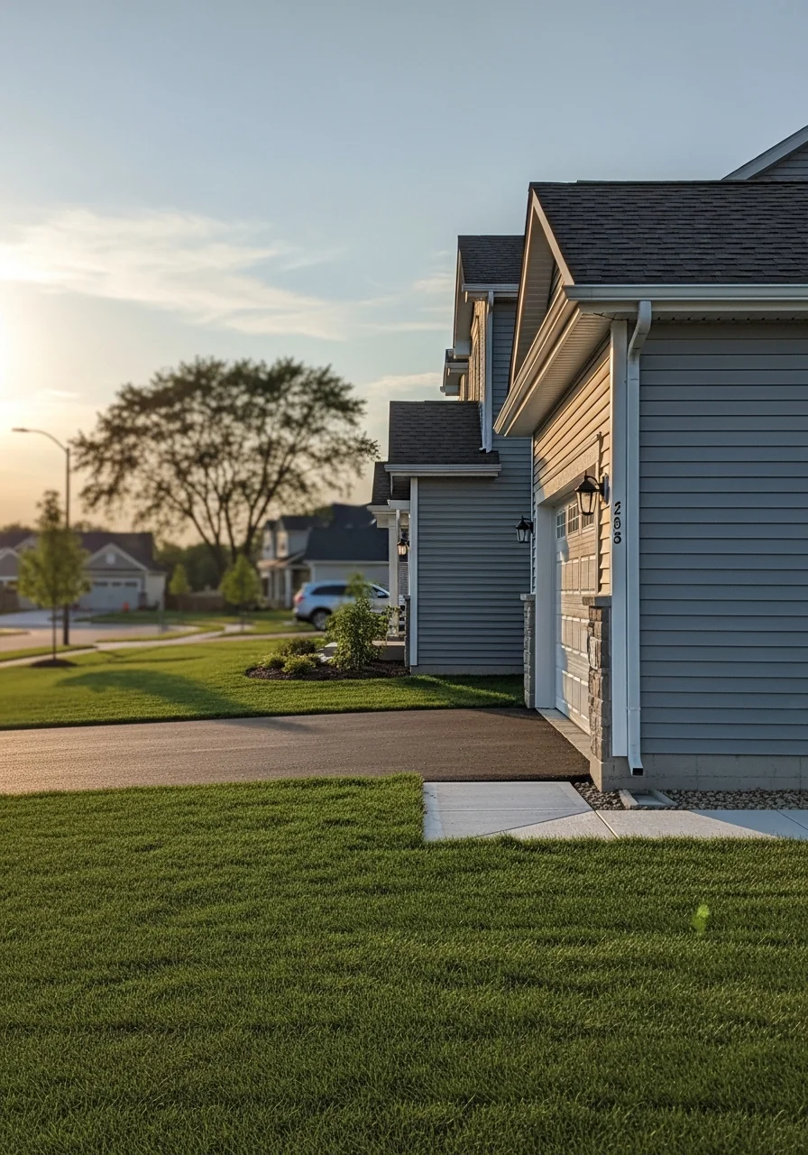 Plainfield home exterior showing modern construction and community expansion.